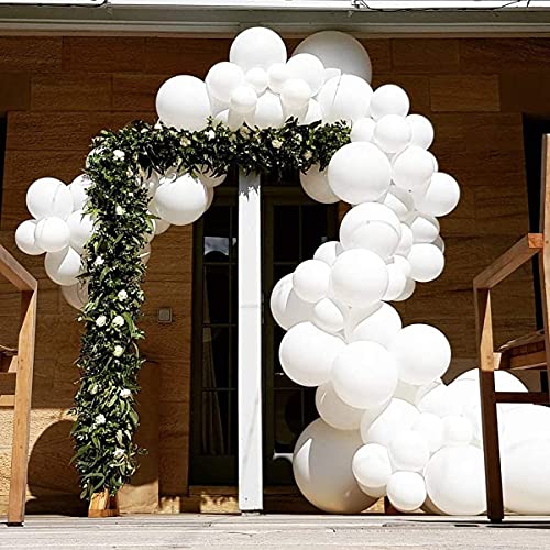 Image of Toyshine White Metallic Balloons for Party 50 pcs 12 inch Thick Latex balloons for Birthday Wedding Engagement Anniversary Festival Picnic Family Party Decorations-White
