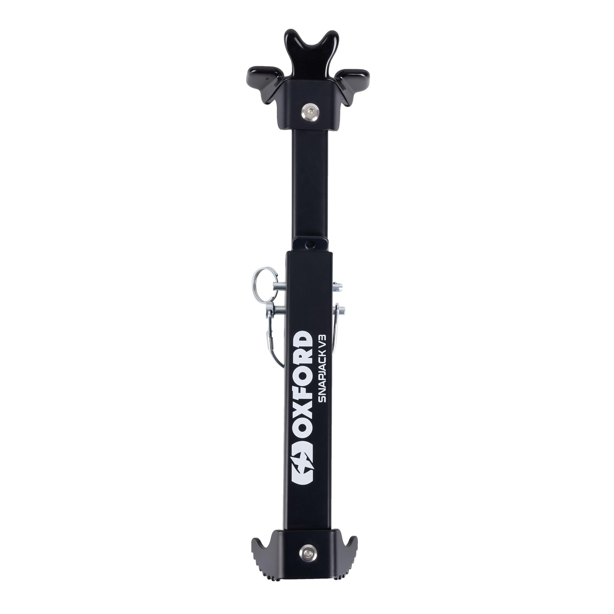 Oxford Snapjack V3 Motorradketten-Wartungsständer, tragbar, kompakt, Hinterradheber für kompakte Motorradketten, Schmierung, Reinigung, Reifenfelge, leicht, mit Zubehör und Tragetasche