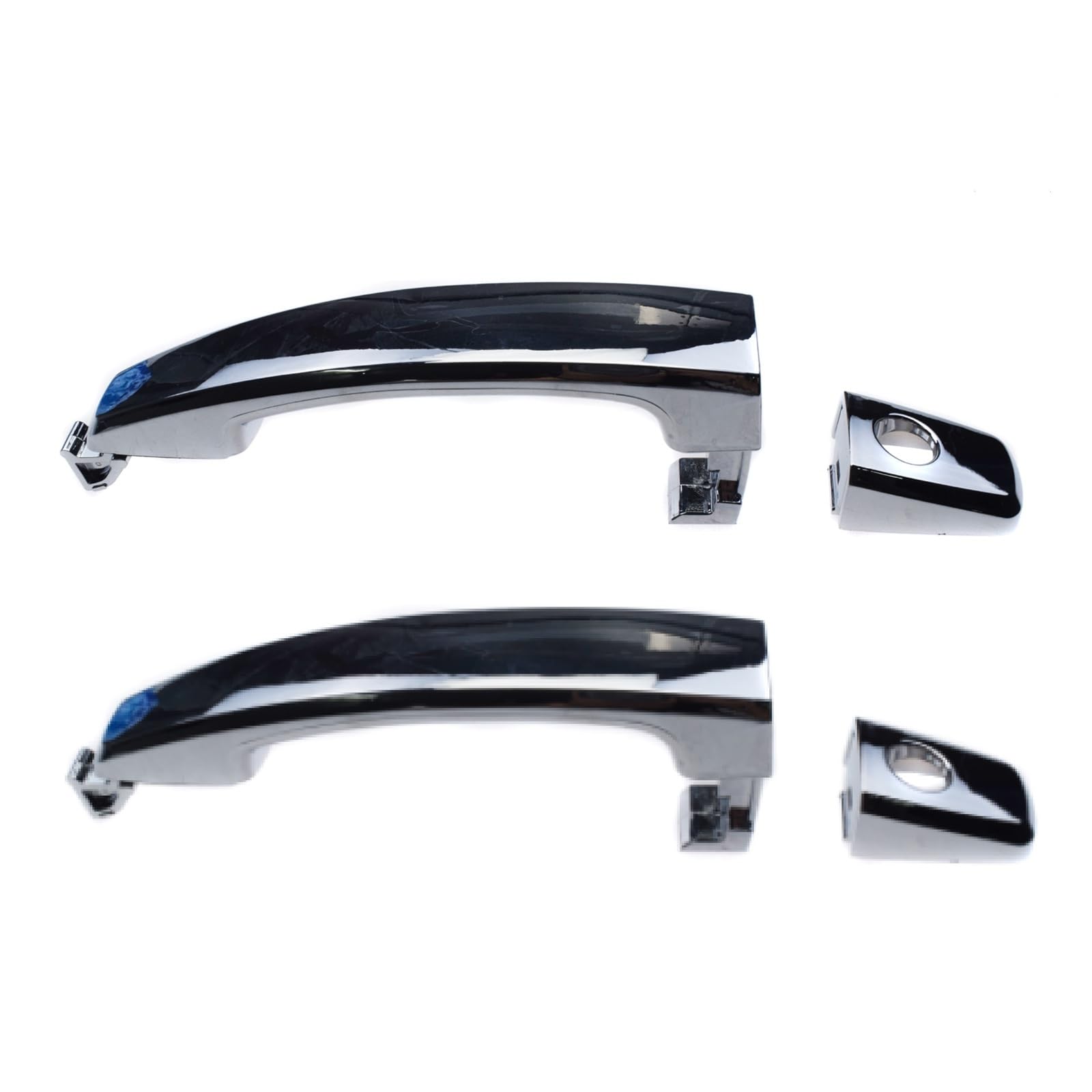 BYSKJZ Car Outer Door Handle Replacement for for Captiva for Sport for Aveo 2007-2015 Chrome Front Rear Left Right Exterior Door Handle 96468266 96468306(Pair B)