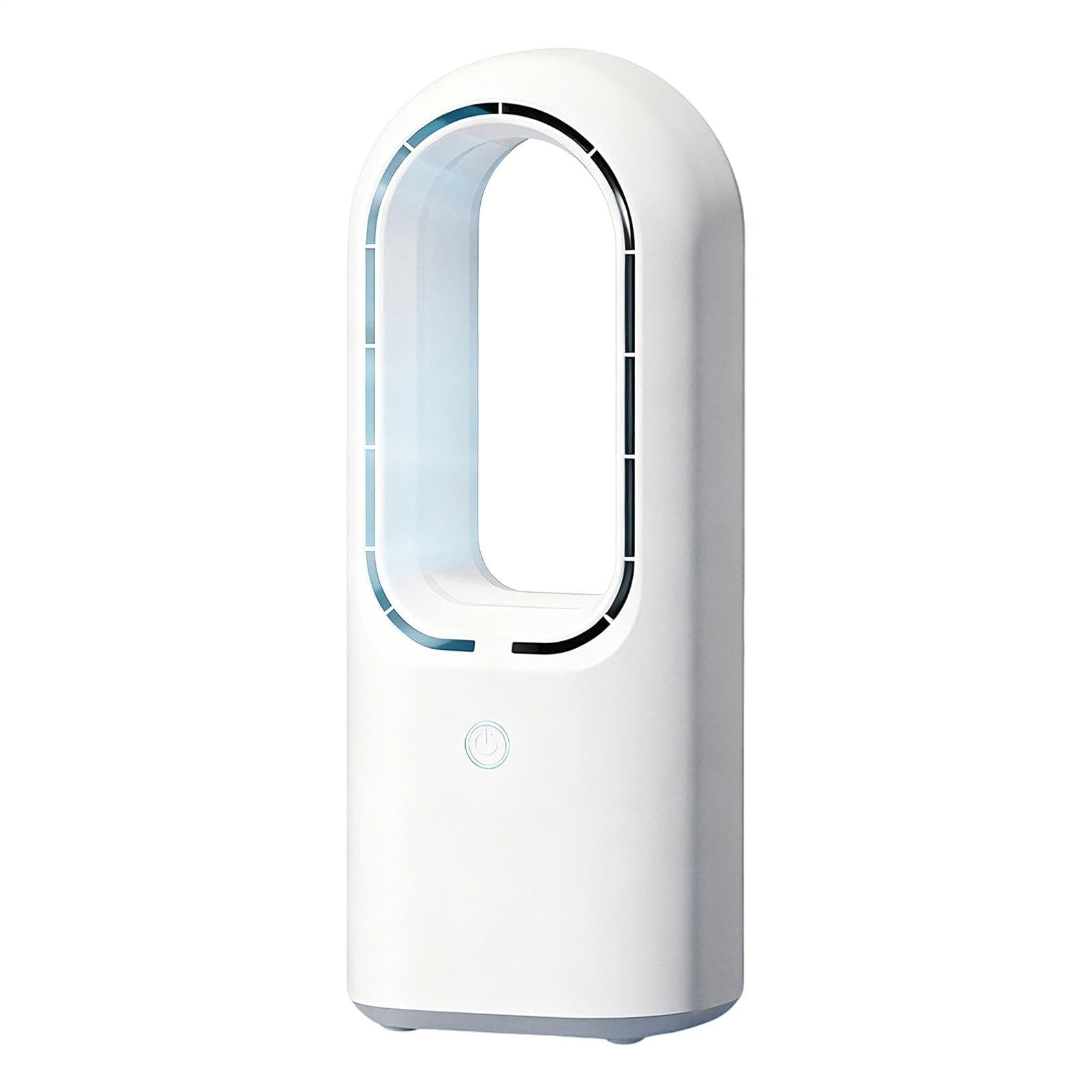 Ventilatori Senza Pale 5 Velocità Silenzioso USB Ricaricabile Luce Notturna | Ventilatore Da Scrivania Per Ufficio Casa Cucina Bagno Studio Viaggio Camper Campeggio Esterno