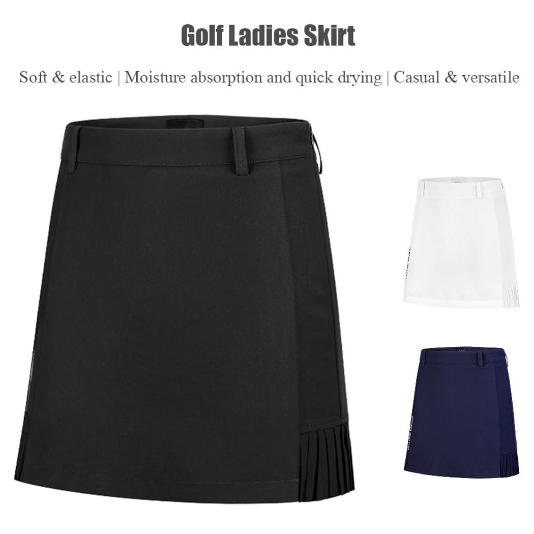 LANGWEI Faldas De Tenis Plisadas para Mujer Faldas De Golf Informales De Talle Alto Pantalones Cortos con Forro