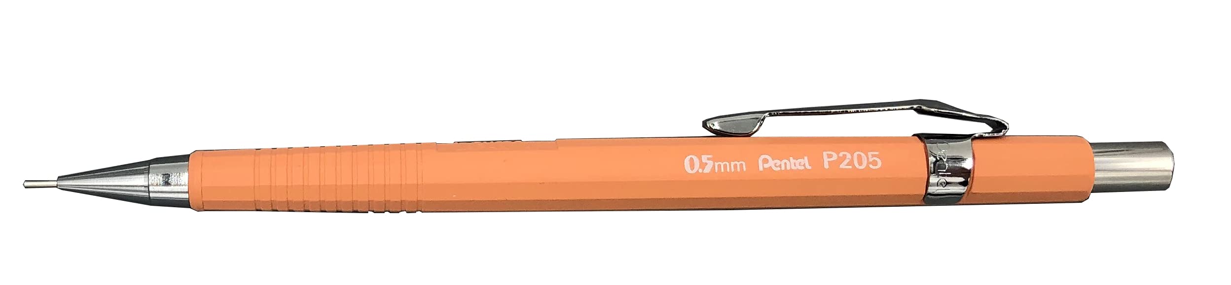 Pentel P200 Series Portaminas técnica gama Pastel, 0,5 mm, paquete de 12 colores de cuerpo surtidos (2 azul, 2 verde, 2 rosa, 2 púrpura, 2 naranja, 2 amarillo)