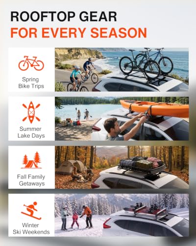 Image of Aluminum Roof Rack Cross Bars with Lock Fit for 2016-2022 Honda Pilot with Side Rails, 330lbs Crossbars Anti-Wobble & Wind Noise Reduction Heavy Duty Cargo Carrier Accessories