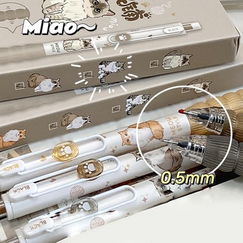 Set de 4 bolígrafos de gel retractiles con tinta negra miniatura 2