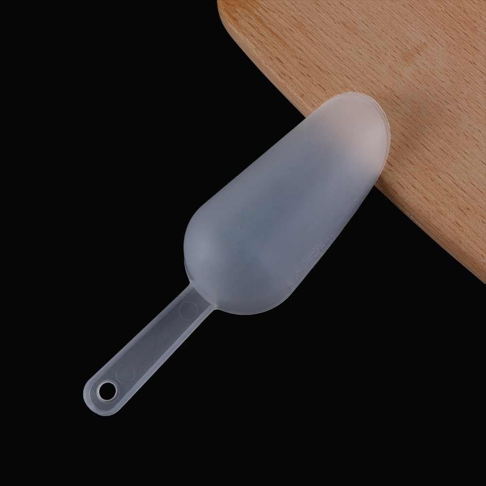 Set di 3 palette dosatrice in plastica trasparente per vaschette per cubetti di ghiaccio, farina, caramelle, dolci, cereali, dessert