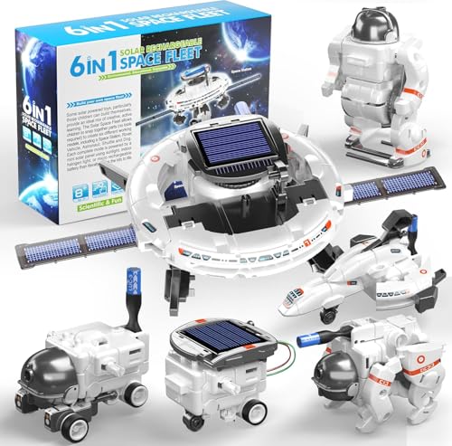Proyectos STEM para niños de 8 a 12 años, kits de ciencia para niños de 8 a 14 años, 6 en 1, robot solar, juguetes espaciales, kits de ciencia de construcción, regalos de 7, 8, 9, 10, 11, 12, 13 años,