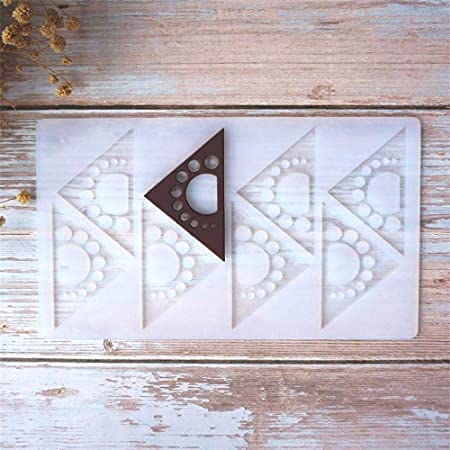 BIG BOX Garnish Sheet Triangle Triangle 1Small-Hollow Triangle Shape Chocolate Garnishing Mould Cake Insert Decoration Mould