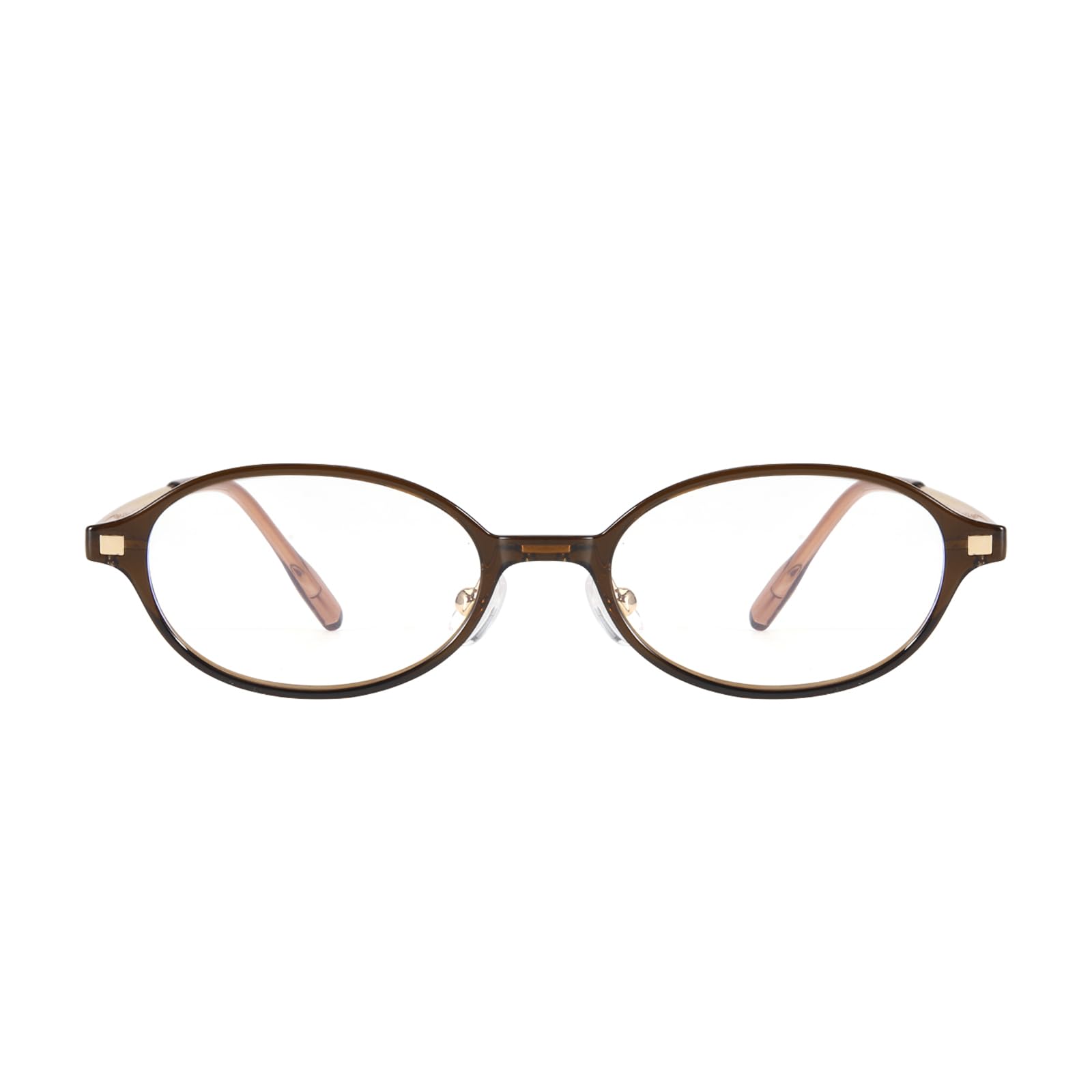 SODQW Small Retro Oval Fake Glasses for Women Fashion Blue Light Non Prescription Eyeglasses to Cosplay