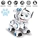 fisca Remote Control Robotic Dog RC Interactive Intelligent Walking Dancing Programmable Robot Puppy Toy Electronic Pets with Light and Sound for Kids Age 6, 7, 8, 9, 10 and Up Years Old