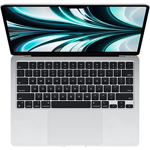 Image of Apple 2022 MacBook Air with Apple M2 Chip, 13-inch, 16GB RAM, 256GB SSD Storage, Silver (Renewed)