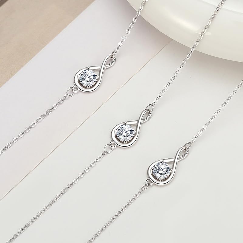 Bracelet réglable infini en argent contre les problèmes de taille - 6