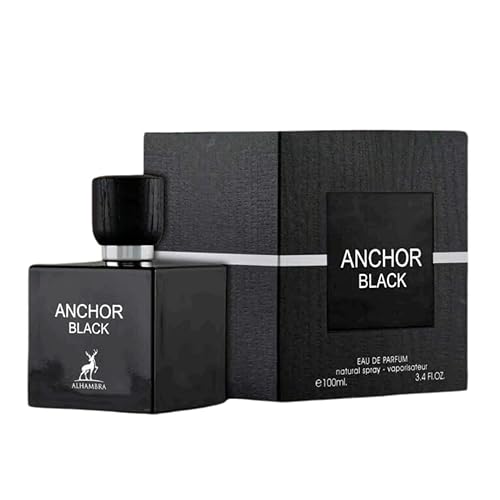 Maison Alhambra Anchor Black Eau de Parfum Spray para hombre, 3.4 onzas