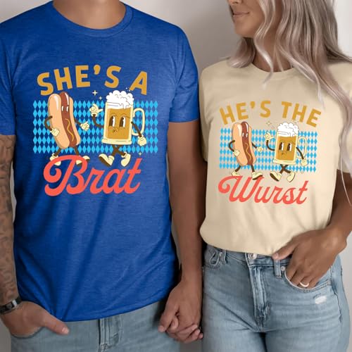 German Oktoberfest Shirts Couples Drinking Matching Shirt Funny Oktoberfest Beer Lover Tee Vintage Bier Tshirt3
