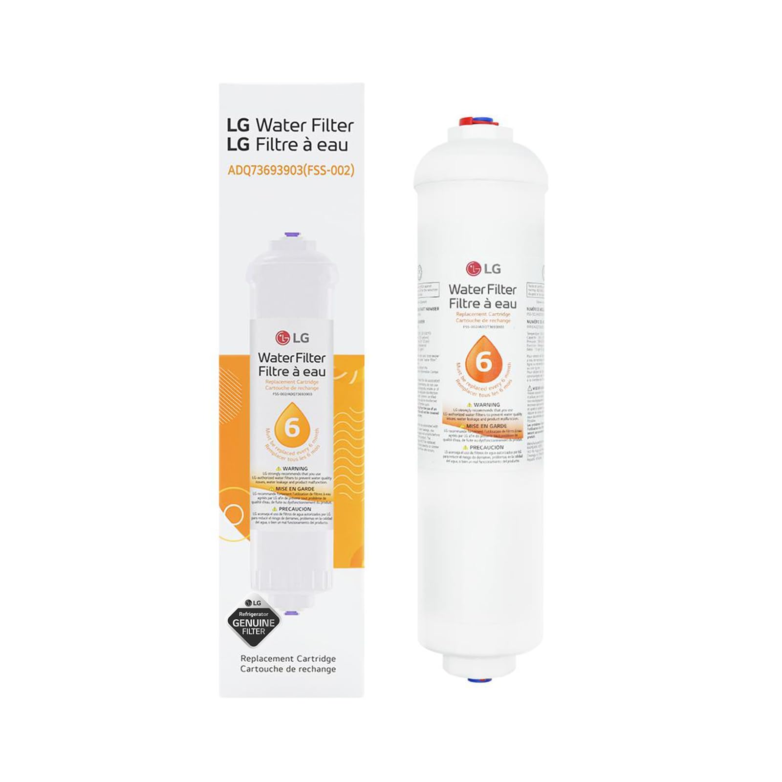Filtre à eau pour réfrigérateur LG ADQ73693901 de rechange FSS-002
