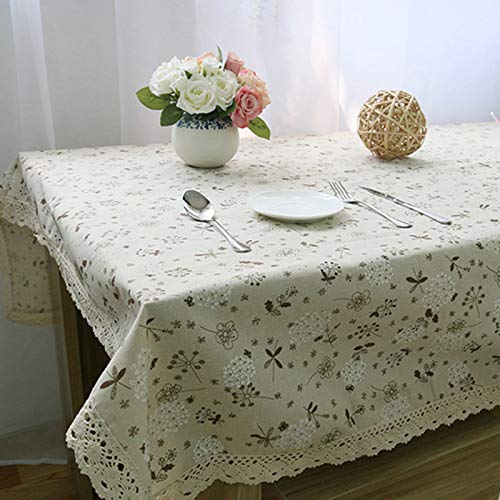Couverture moderne beige en coton pour masquer les tables usées facilement - 3