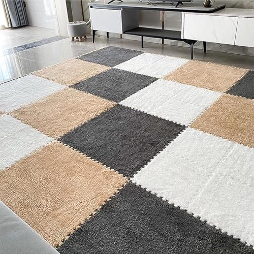 Alfombras mullidas de gran tamaño para aislar del suelo frío del salón 8