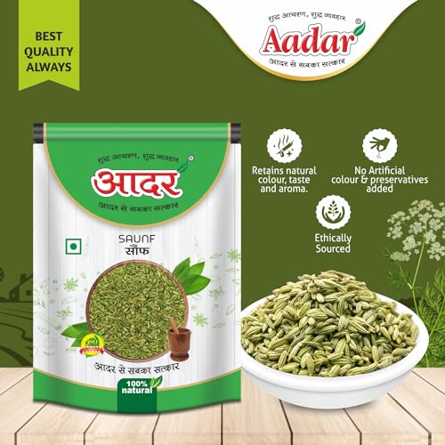 Image of Aadar Whole Fennel Seeds 50gm x 3 Pack, Natural and Flavourful Sabut Lakhnavi Saunf (Combo) for Culinary Delights 150gm
