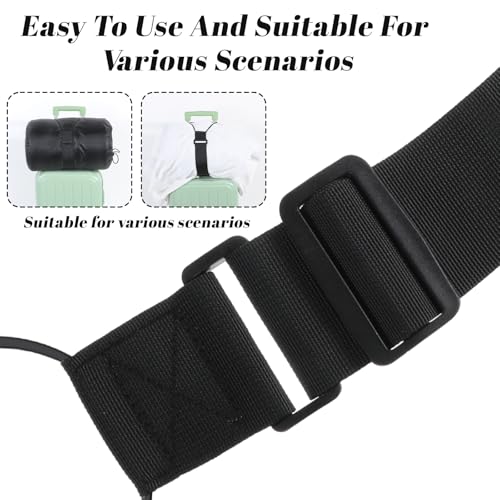 Image of Luggage Straps, Bag Bungee, Bold Elastic Wrap Belts, Travel Essentials Luggage Accessories, Travel Belt for Add a Bag, Attaching Extra Bags to Suitcase Handle, Handbag, Backpack