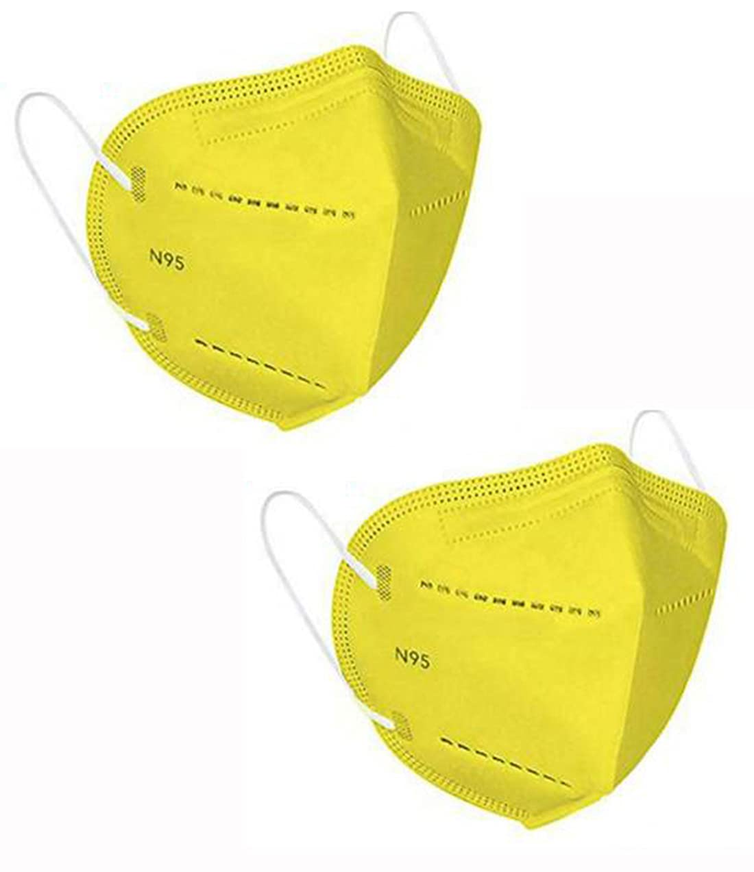 Acnos® Premium N95 Yellow Breathable 5-Layer Anti- Pollution Anti- Virus Reusable Washable Protective Respiratory Face Mask N95 Yellow FFP2 Water Resistant Reusable Washable (Yellow Free Size Pack of 7) (B094NRT1TJ) Amazon Price History, Amazon Price Tracker