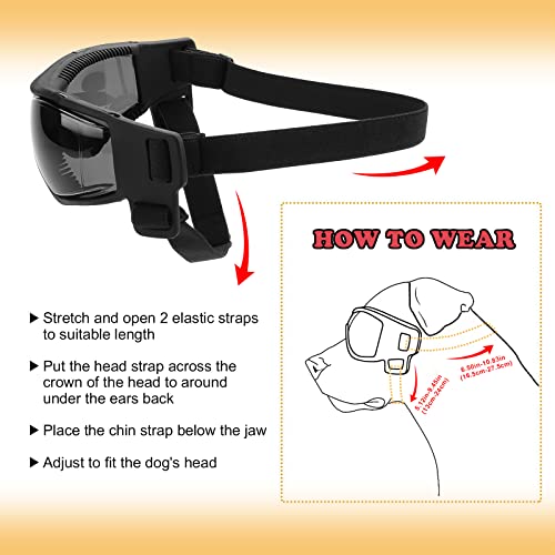 Goggles for Dogs, Ownpets Dog Glasses UV Protection Goggles Snow Protection Wind Protection Dust Protection with… - Image 5