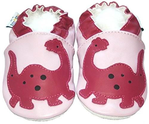Soft Sole Leather Baby Shoes Boy Girl Infant Children Kid Toddler Boy First Walk Gift Dinosaur Lilac (18-24month, Lilac)