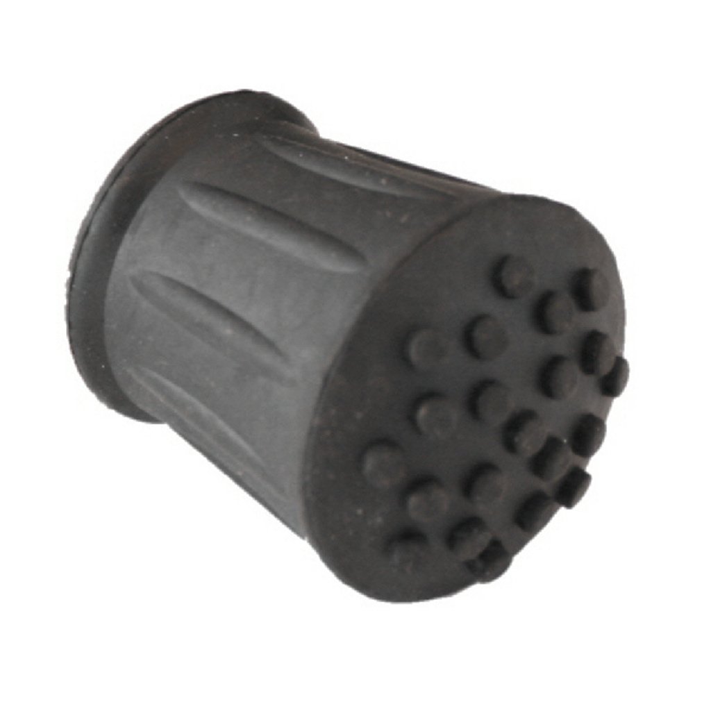2 x Walking Stick Ferrule 22mm (7/8") Black Rubber.