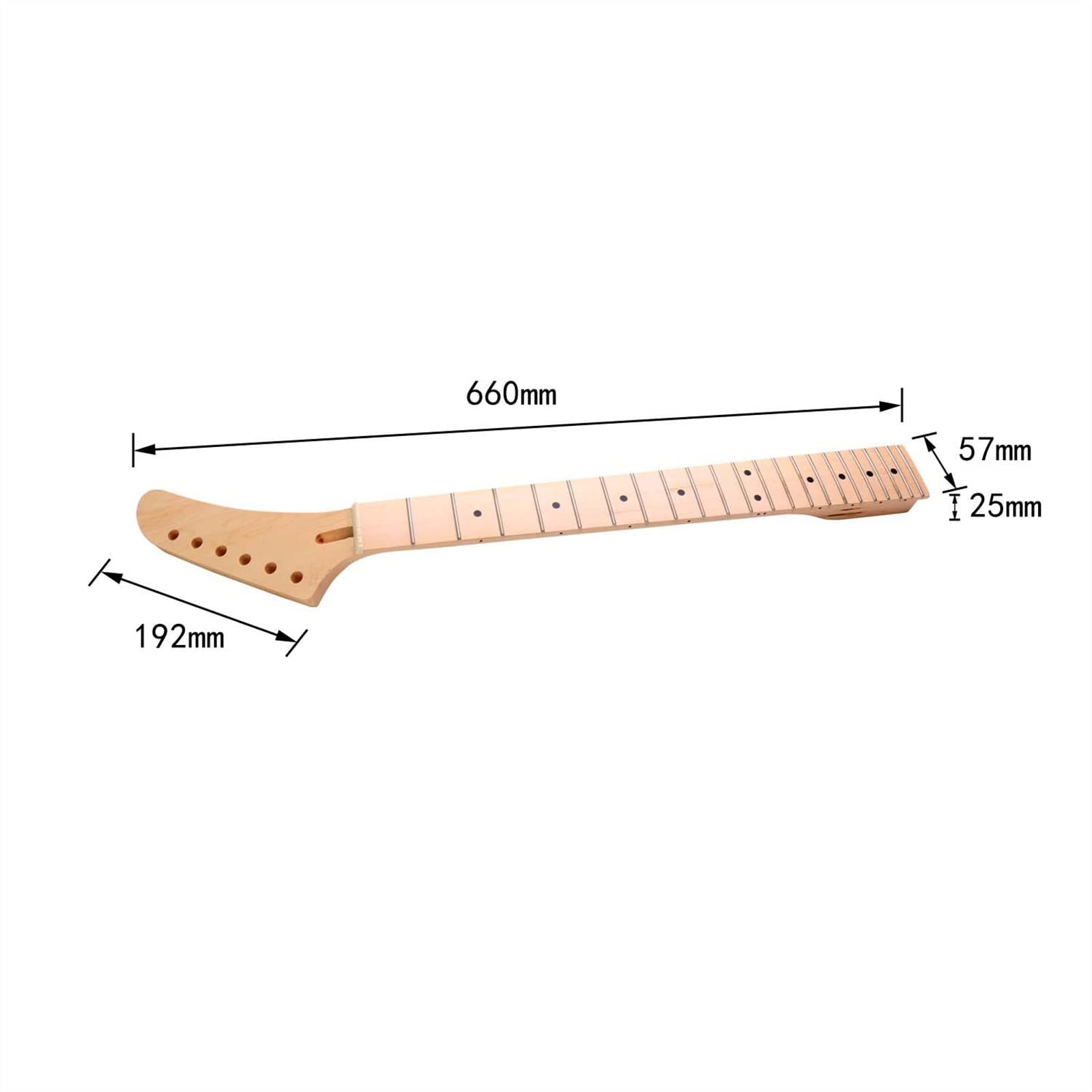 Remplacement du Manche de Guitare Guitare Électrique Cou 22 Frettes Accessoires De Remplacement D'instruments De Musique Portables en Bois