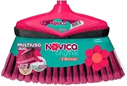 Vassoura Noviça Original Multiuso Sem Cabo Varrição Eficiente Piso Interno Externo Conforto Durabilidade Piso Terreno Assoalho