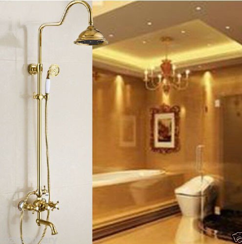 Douche de bain avec robinet au motif pluie unique pour moderniser une salle de bain familiale