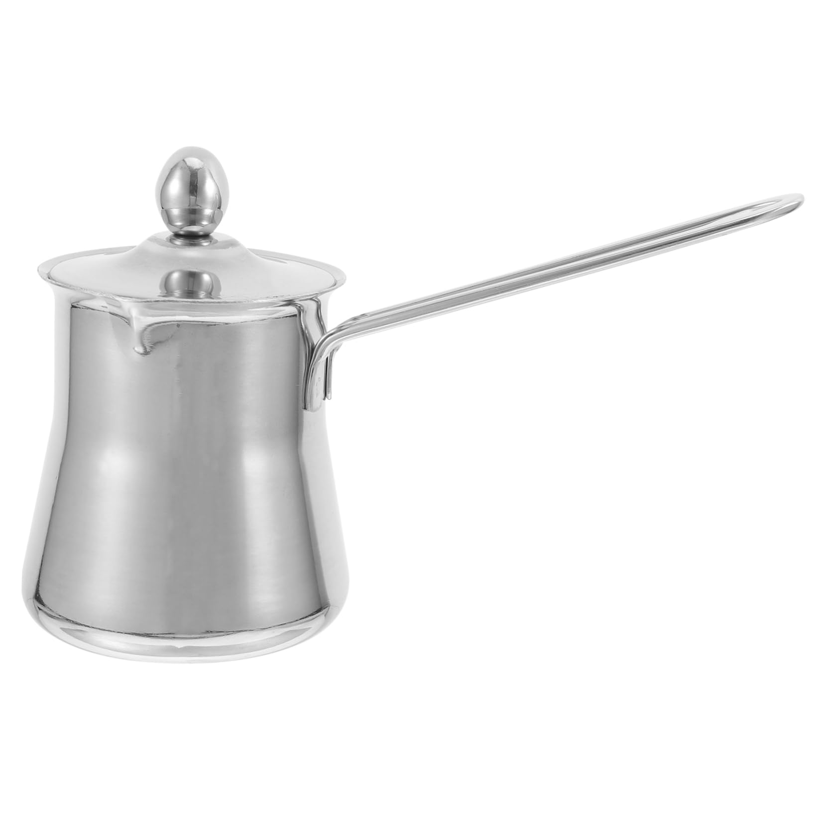 SEWOART Stainless Steel Frothing Pitcher with Lid Ergonomic Handle for Safe Pouring Milk Frother Cup for Latte Art Portable Jug for Travel Camping and Home Use