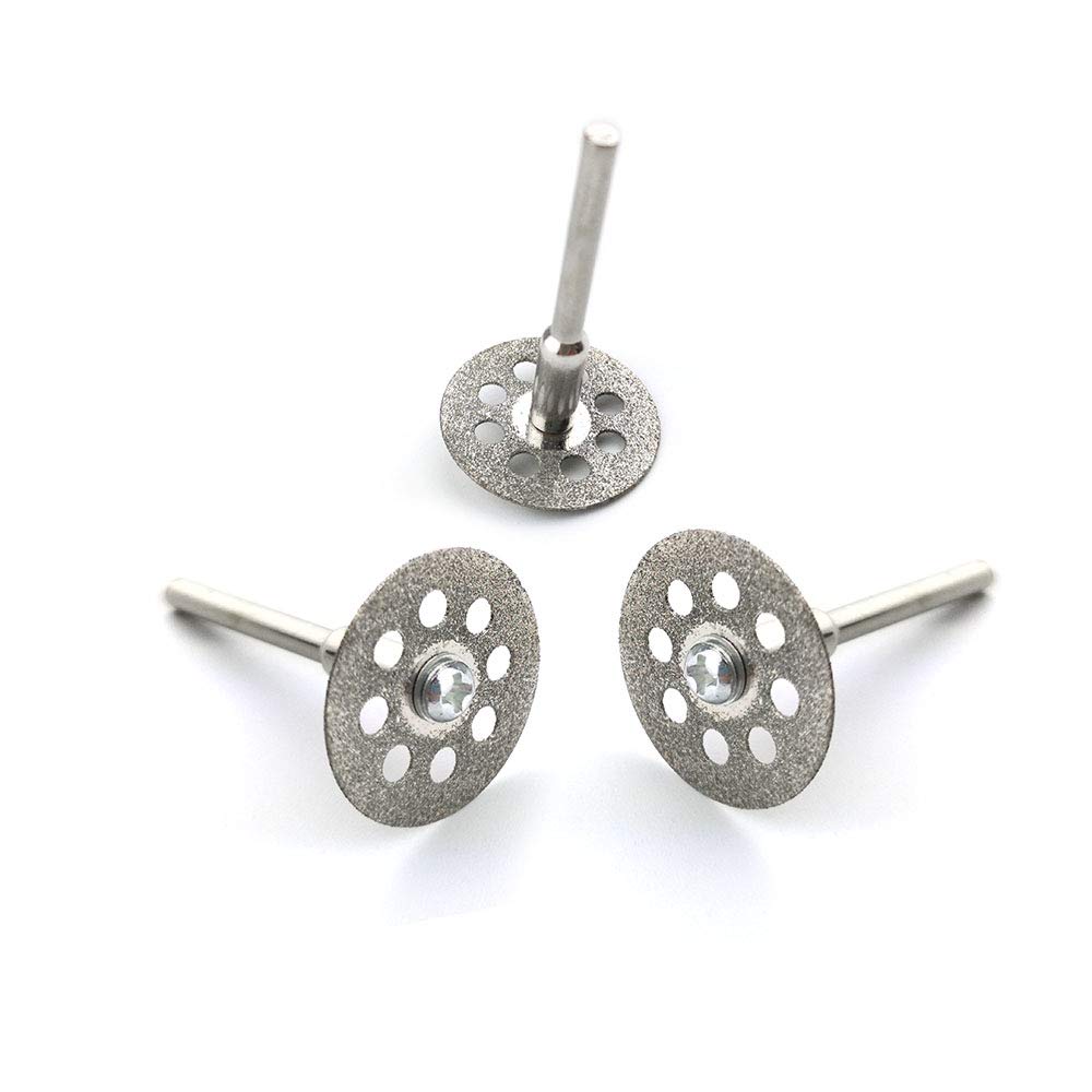 Dophee 10pcs Mini Diamond Coated Cutting Off Discs Wheel With 2