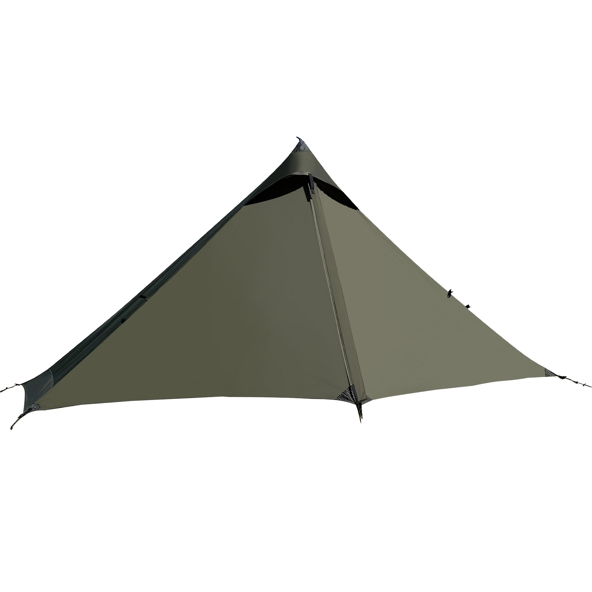 TENPLAY Trekking Pole Tent for 1 Person Ultralight 0.97kg,Waterproof PU5000mm Backpacking Tent (Poles Not Included),20D Nylon Easy Setup for Solo Hiking Camping & Mountain Climbing（Green）