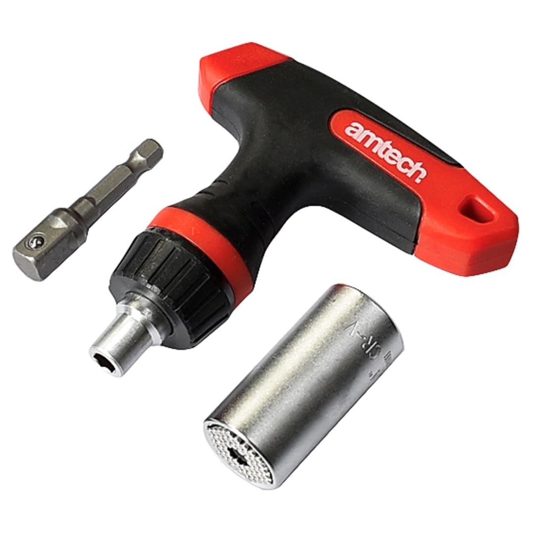 Amtech I6355 Ratchet T-Handle with Universal pin Drive Socket