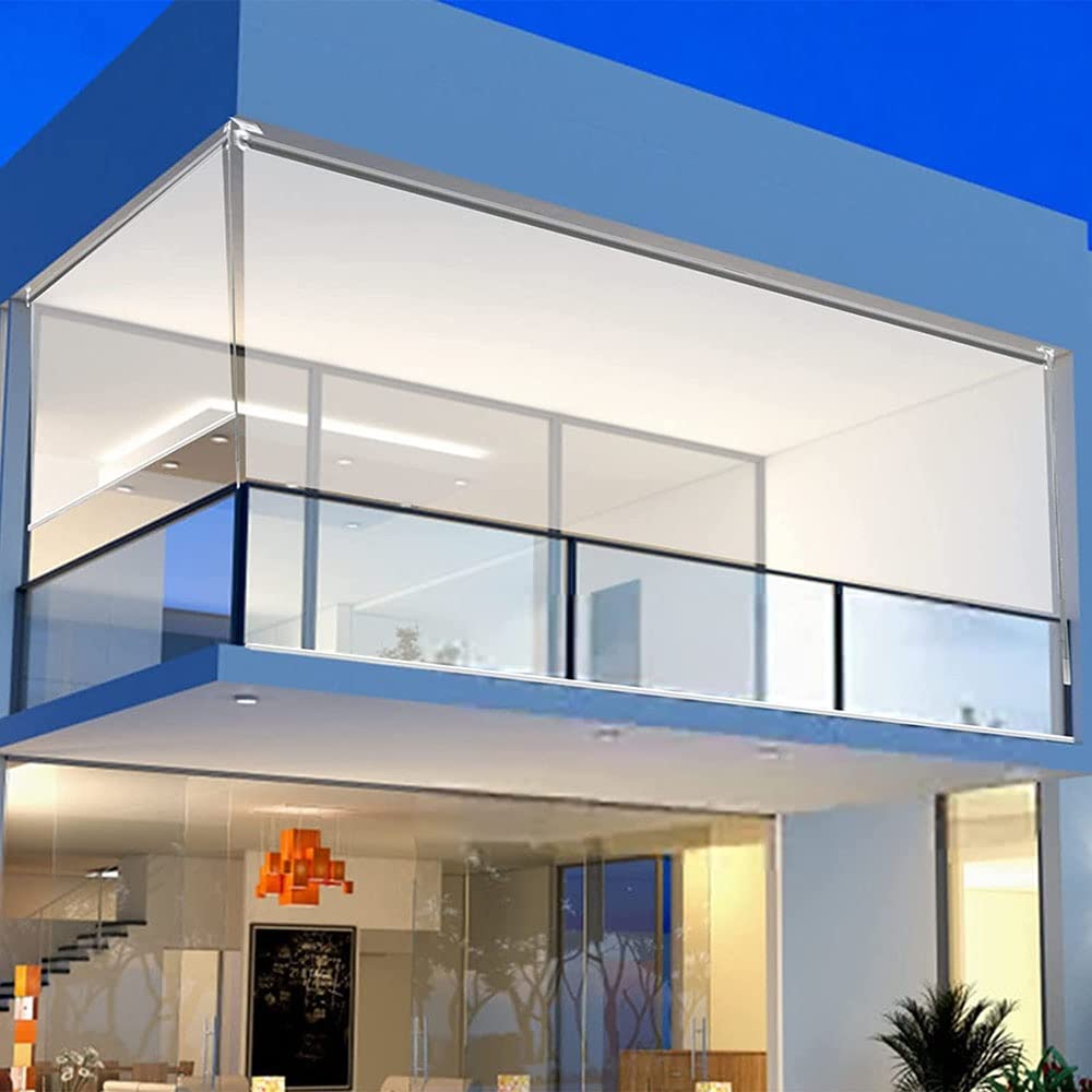 Stores Enrouleurs Salon Volets Roulants, Stores, Stores Enrouleurs Filtres, Transparents Et Protection Solaire, Pas Besoin De Percer (Couleur : Transparent, Taille : 120x80cm)