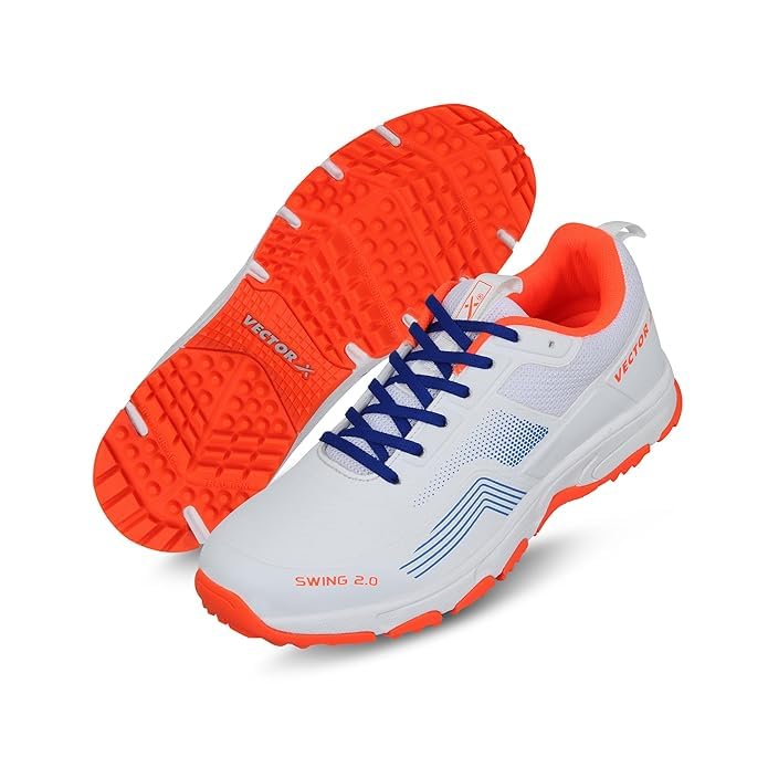 Image of Vector X Swing 2.0 Cricket Shoes for Men & Boys Sports Shoes Lightweight Upper with TPU Fusing, EVA Midsole with Rubber Oustole Cricket Practice /Professional