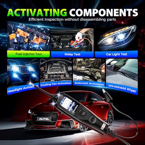 2026 Autel PowerScan PS100 Power Circuit Probe Tester, 12-24V Automotive Electrical Open/Short Breaker Finder, Component Activation Test Tool, AC/DC Trailer Relay Fuse Test, 40FT Cable, for 99% Cars - Image 5