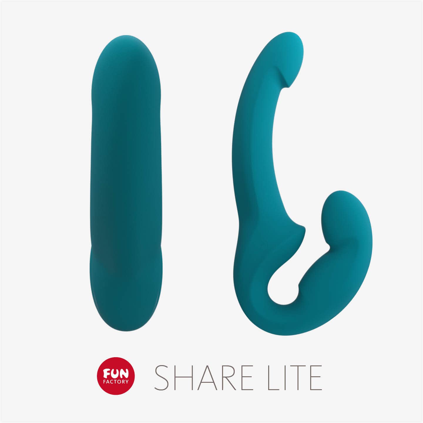 FUN FACTORY - COMPARTIR LITE DOUBLE DILDO DEEP SEA BLUE