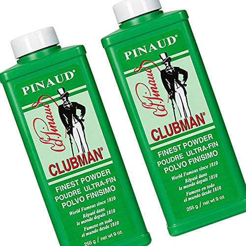 Clubman Pinaud Powder for After Haircut or Shaving, White, 9oz x 2 pack