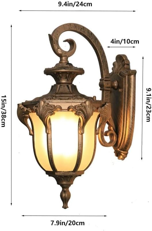 Image of B22 Holder Cast Aluminium Hanging Lamp Antique Gold Finished Standard Traditional Wall Light Modern Pendant Ceiling Lamp for Home, Cafe, Restaurant, Bar & Office Decor (Pack of 4)