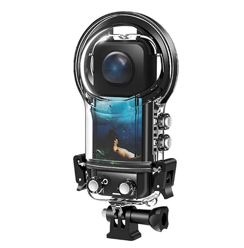 Coyktonty Waterproof Housing Case for Insta360 X5,50M Dive Case Protective Underwater Shell with Bracket Mount Adapter Accessories