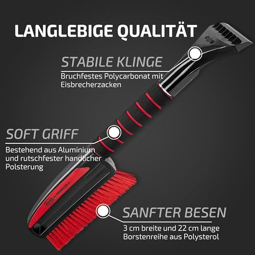 HEYNER® Eiskratzer mit Schneebesen & ergonomischem Griff – Ansicht 4