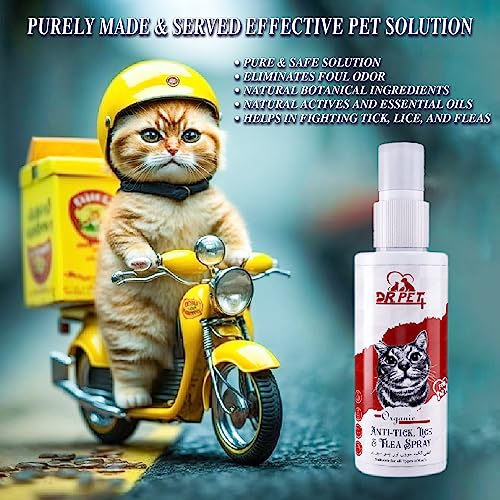 Dr-Pet-Plus-Organic-Anti-Tick-Lice-Flea-Spray-for-Cat-Kitten-Tick-Flea-Repellent-Spray-for-Cats-Help-in-Ticks-Fleas-Lice-Anti-Itching-Soft-Conditioned-Coat-All-Cat-Breed-100Ml