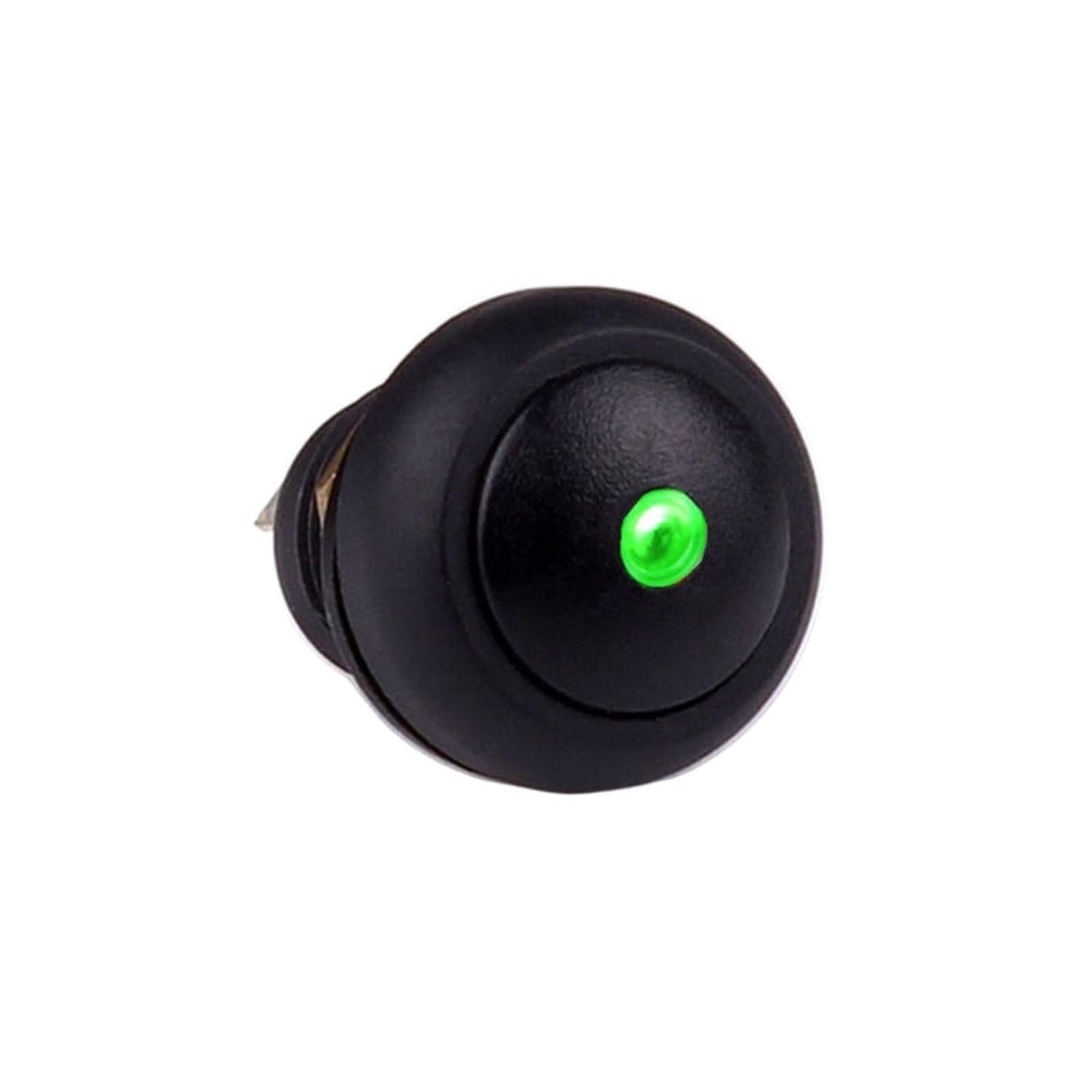 5 stücke 12 Volt 12mm IP67 Selbstsichernd Push Button Schalter mit Led Lampe 12mm Schalter(Led color green,MOMENTARY_LED VOLTAGE 24V)