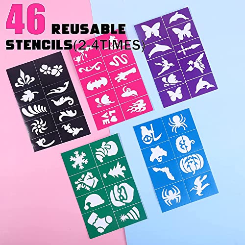 Bobisuka Face Painting Kit For Kids - 16 Colors Water Based Body Face Paint Includes Brushes,Sponges,Glitters,Gem Sheet,Instructions,Stencils For Halloween Party Costume Sfx Makeup #TOP5