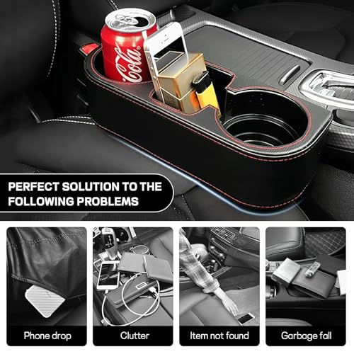 Portavasos para Auto Multifuncional Organizador Universal Negro miniatura 3