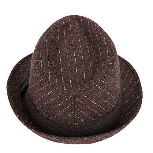 Image of Felt Trilby Fedora Hat Short Brim Panama Jazz Hat 20s Bowler Gatsby Cap for Men Women