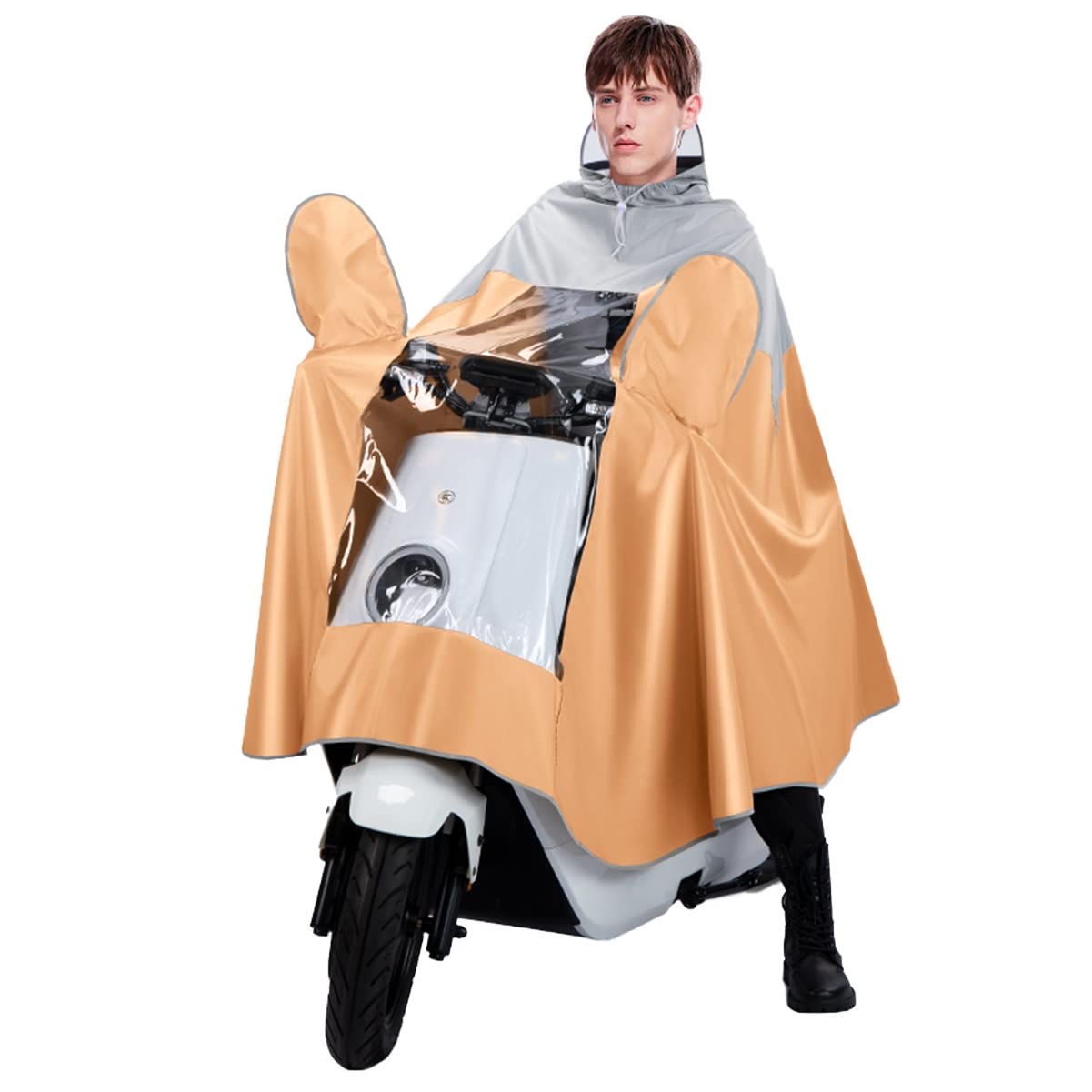 Wodoodporny rowerowy płaszcz przeciwdeszczowy, ponczo przeciwdeszczowe z kapturem, wiatroszczelna peleryna przeciwdeszczowa unisex, na rower, rower elektryczny, motocykl, osłonę przeciwpyłową na hula