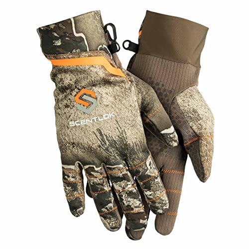 ScentLok Lightweight Camo Customizable Gloves for Hunting (Realtree Excape, Medium)