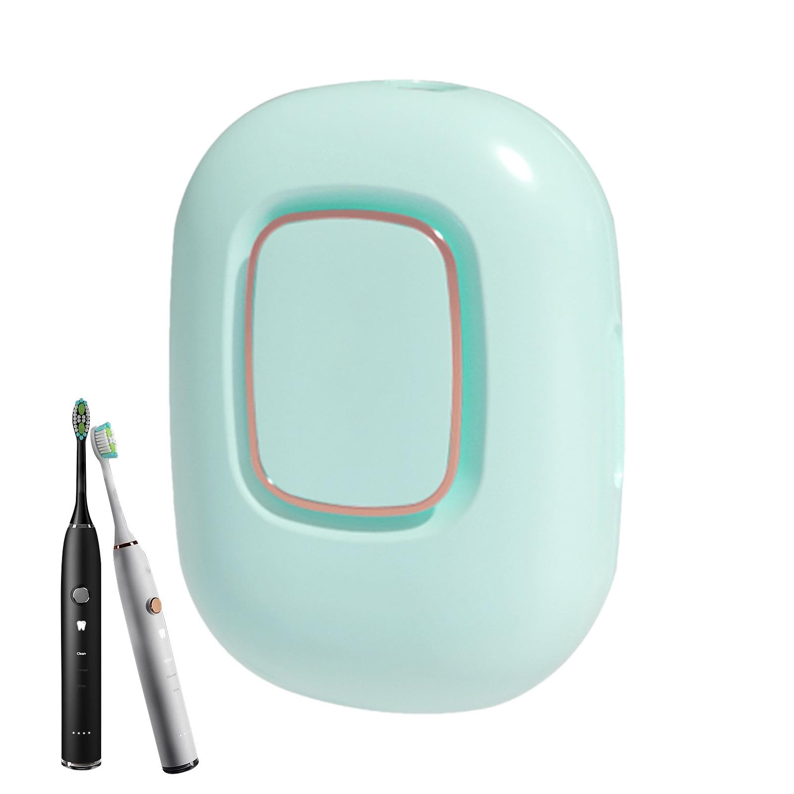 Estuche para Cepillo de Dientes UV, Estuche para Cepillo de Dientes con Soporte, portátil para cepillos de Dientes UV, Funda de Viaje para Viajes de hogar y Negocios, Verde