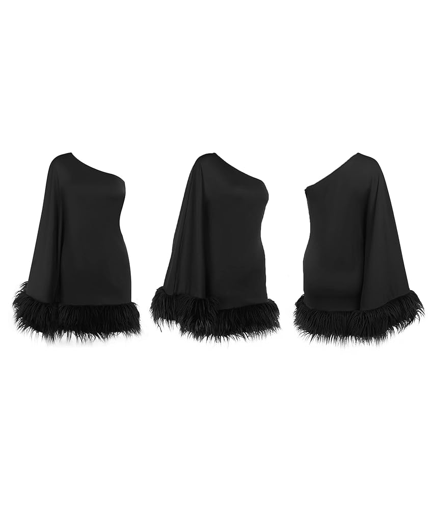 Amazon.com: ECDAHICC Women's Sexy One Shoulder Irregular
